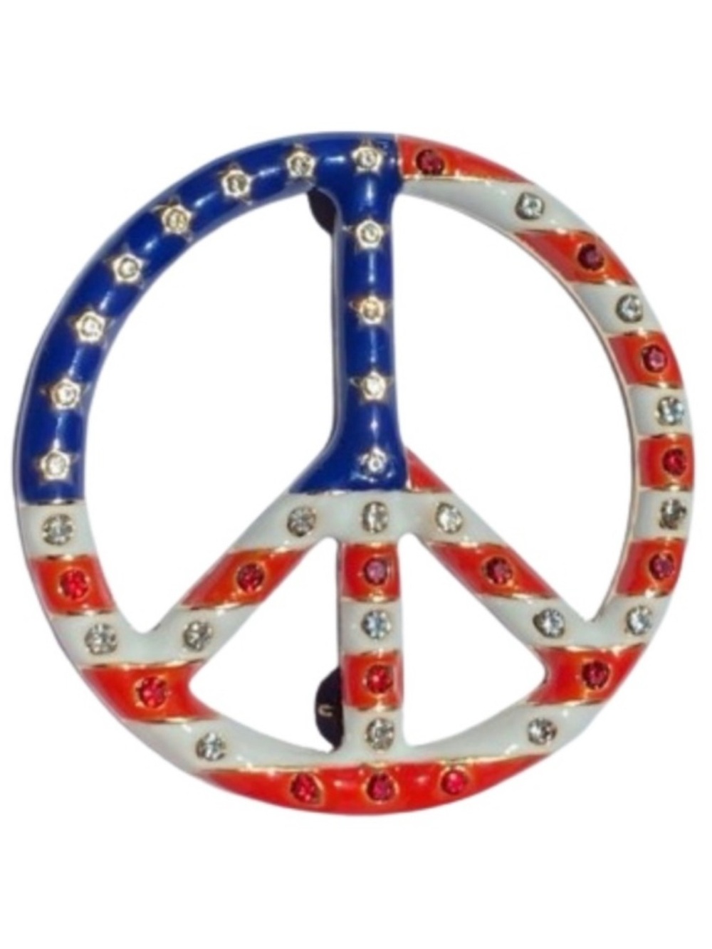 Vineyard Haven Peace sign patriotic brooch USA America new in box